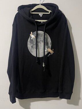Loewe Embroidered Hoodie Black